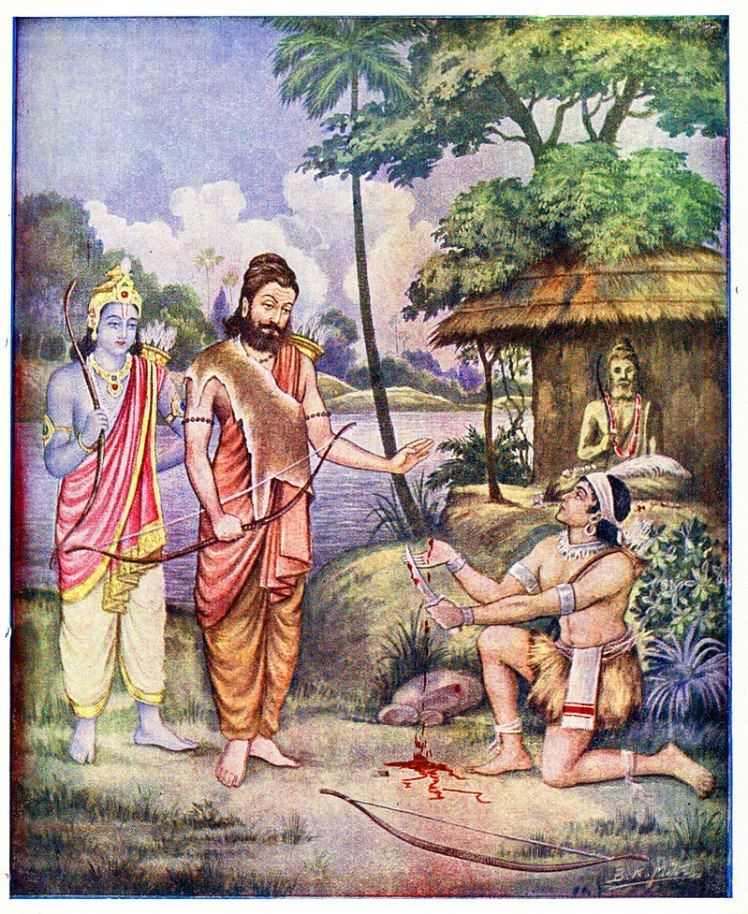 Ekalavya's dakshina of his right hand thumb to his guru.